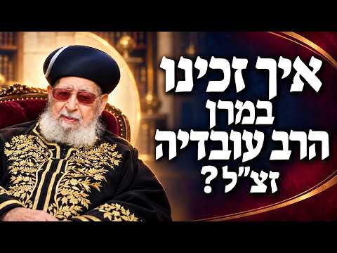 Раввин Замир Коэн о раввине Овадии Йосефе