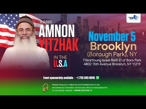 Live Lecture by Rabbi Amnon Yitzchak in Brooklyn, NY