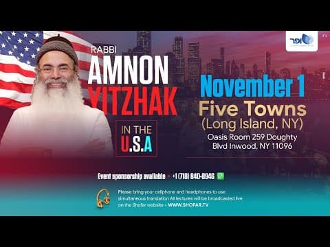 Live Lecture by Rabbi Amnon Yitzchak in Long Island, NY